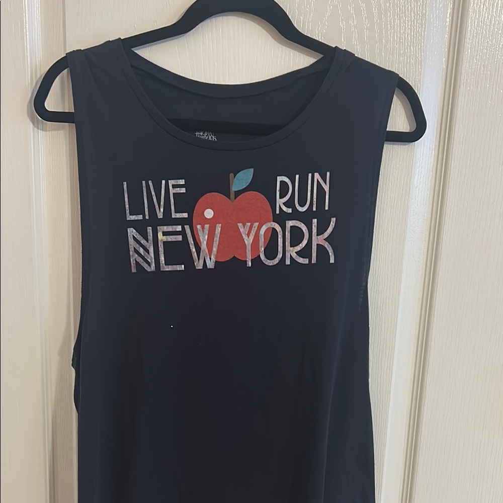 Live Run New York Women's Navy Muscle Tee